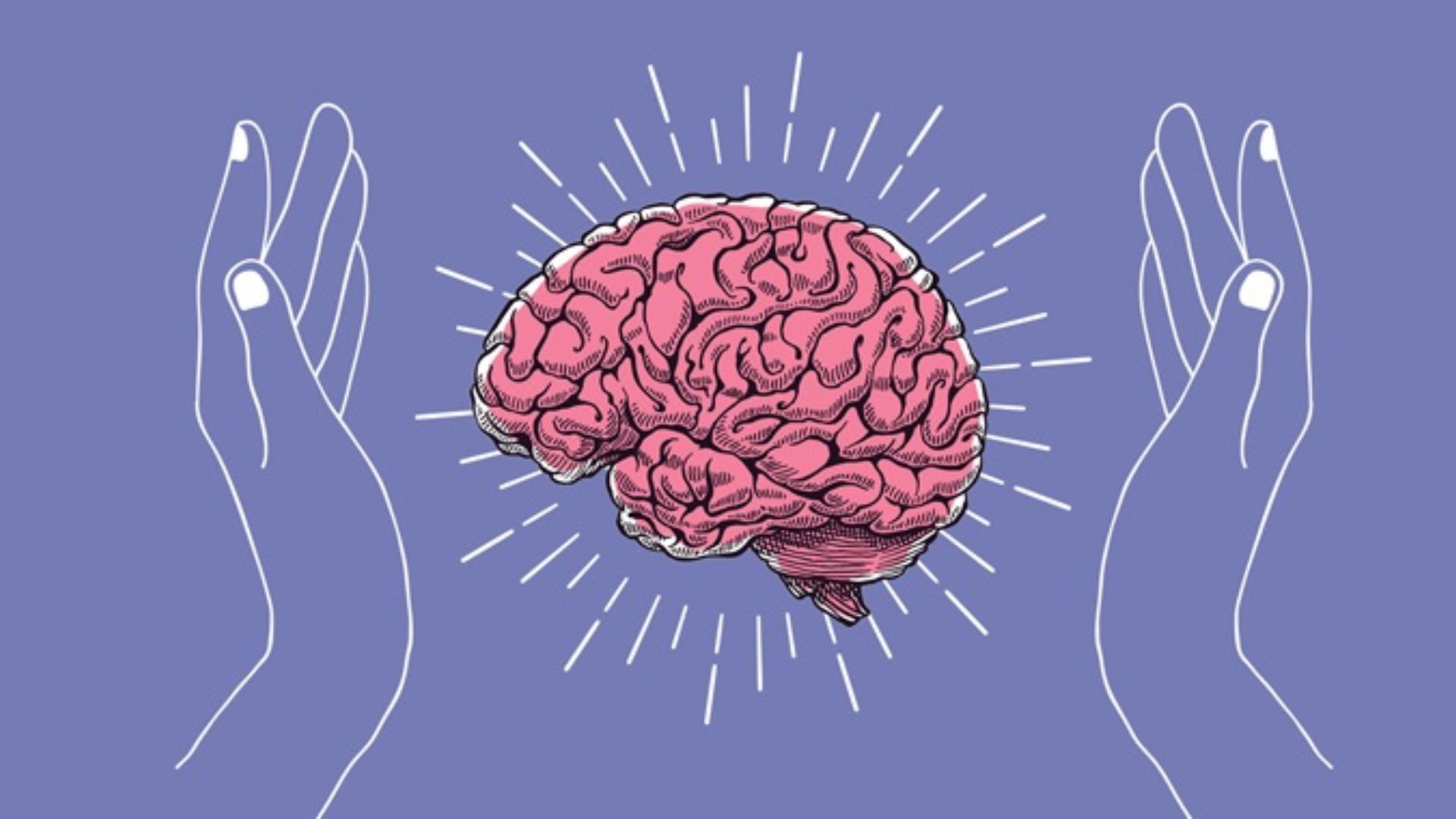a person's brains between two hands